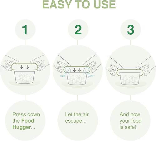 Miniatura 5 de Food Huggers - Tapas de repuesto para recipientes de almacenamiento de vidrio  Tapas de silicona y vidrio que no se agrietan  Se adapta a la mayoría