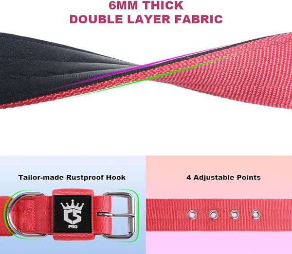 TSPRO Collar Táctico para Perros Ajustable, Collares con Broche de Metal Robusto, de 3,8 cm de Ancho, Duradero y Cómodo para Perros Medianos y Grandes (Morado L) - 2