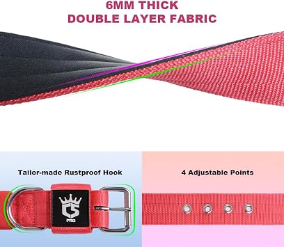 TSPRO Heavy Duty Tactical Dog Collar, 3.8 cm Wide for Medium & Large Dogs