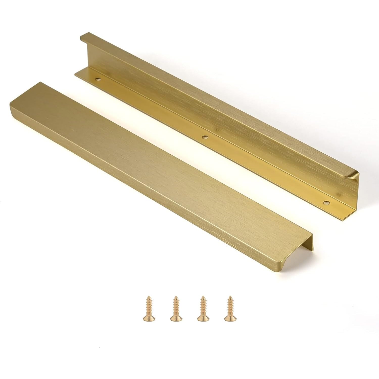 Tiradores de puerta ocultos de aluminio para renovar armarios y cajones dorados