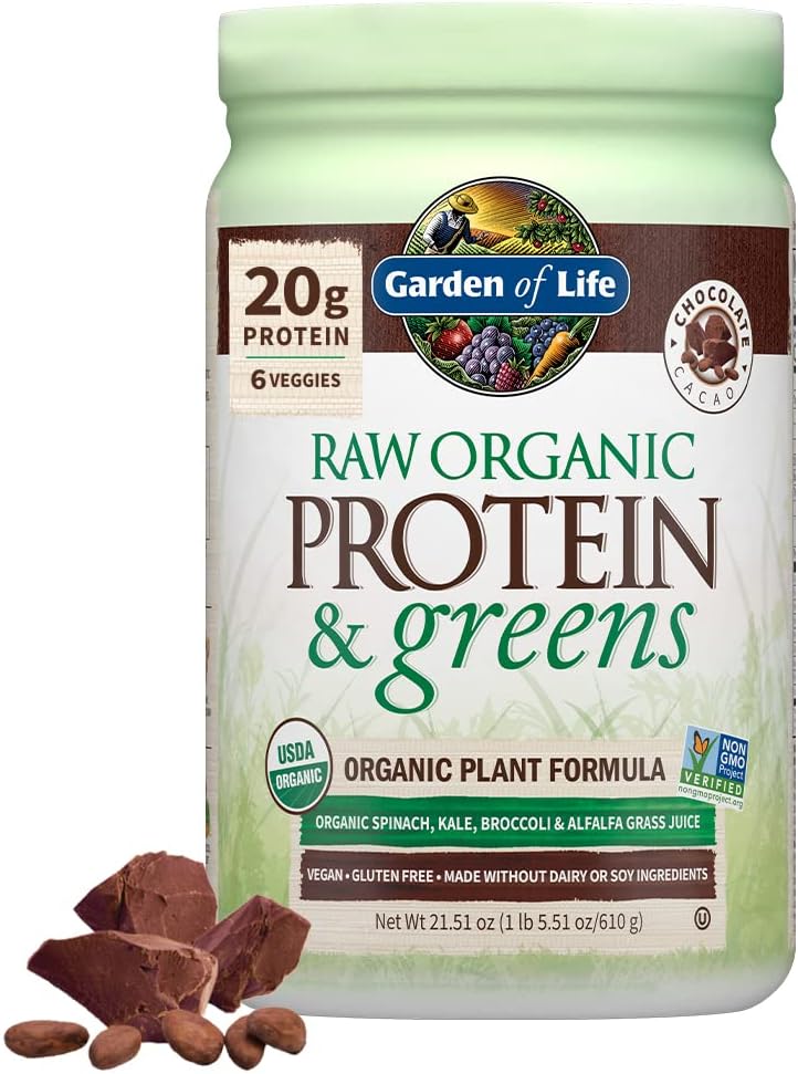 GARDEN OF LIFE Organic Chocolate Protein & Greens, 21.51 OZ