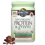 Garden of Life Raw Organic Protein & Greens - Chocolate - Vegan Protein Powder for Women and Men, Plant Protein, Pea Protein, Greens & Probiotics - Dairy Free, Gluten Free Low Carb Shake, 20 Servings Chocolate 20 Servings (Pack of 1)
