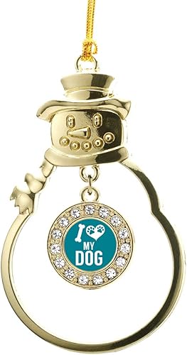 Miniatura 30 de Inspired Silver - Esquema de Virginia Occidental - Adorno de Navidad dorado - Adorno circular para árbol de Navidad con circonita cúbica