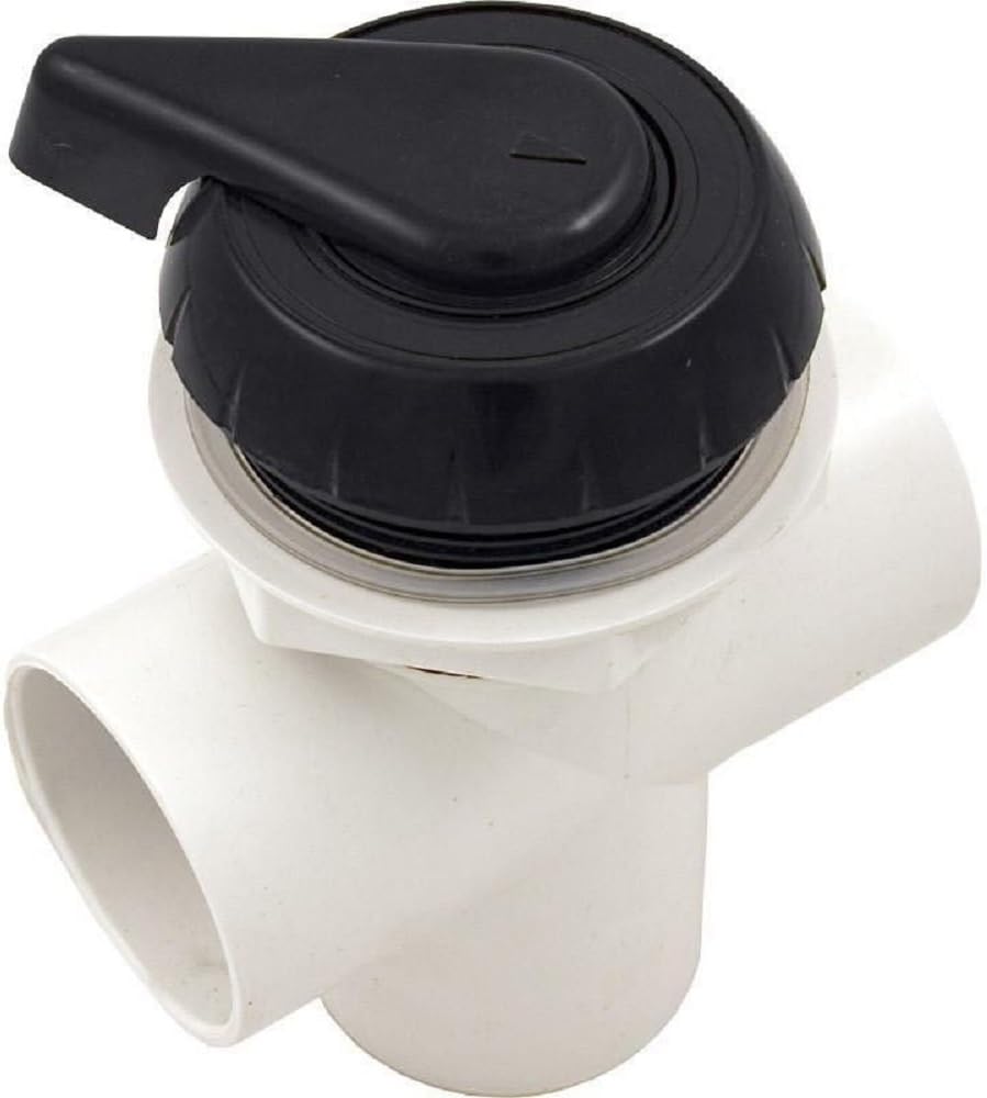 Waterway 600-3061 2" 3 Port Top Mount Notched Diverter Valve - Black