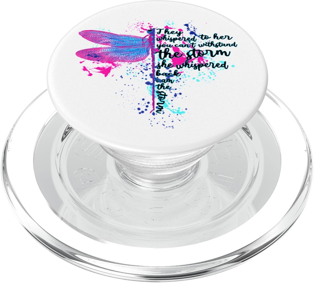 Dragonfly Inspirational Motivational Nature Insect Lover PopSockets MagSafe PopGrip for iPhone