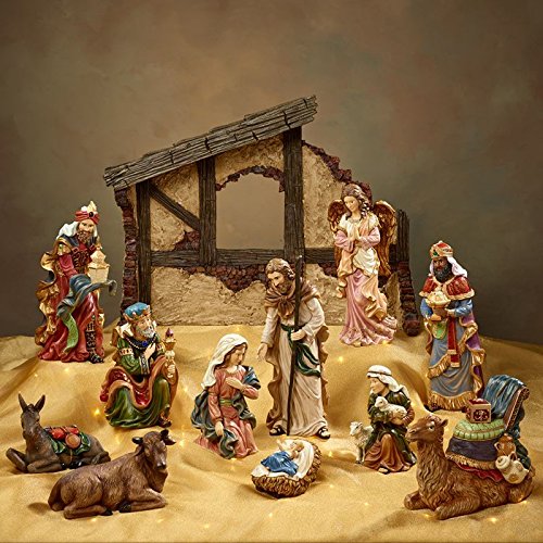 KIRKLAND SIGNATURE 13 Piece Antique Style Hand Painted Christmas