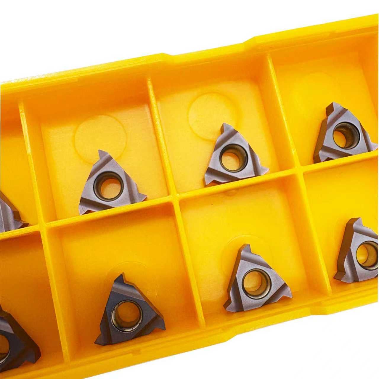 Lathe Threading Inserts 5pcs11ER A60 +5pcs 11IR A60,with M2.2 * 6 Screw + M3.5 * 10 Screw +1pcsT8 Wrench for External Thread/Internal Thread Turning Tool Holders for Stainless Steel and Iron