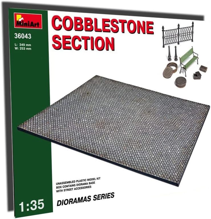 1/35 diorama base 43 cobblestone road 2 plastic model MA36043
