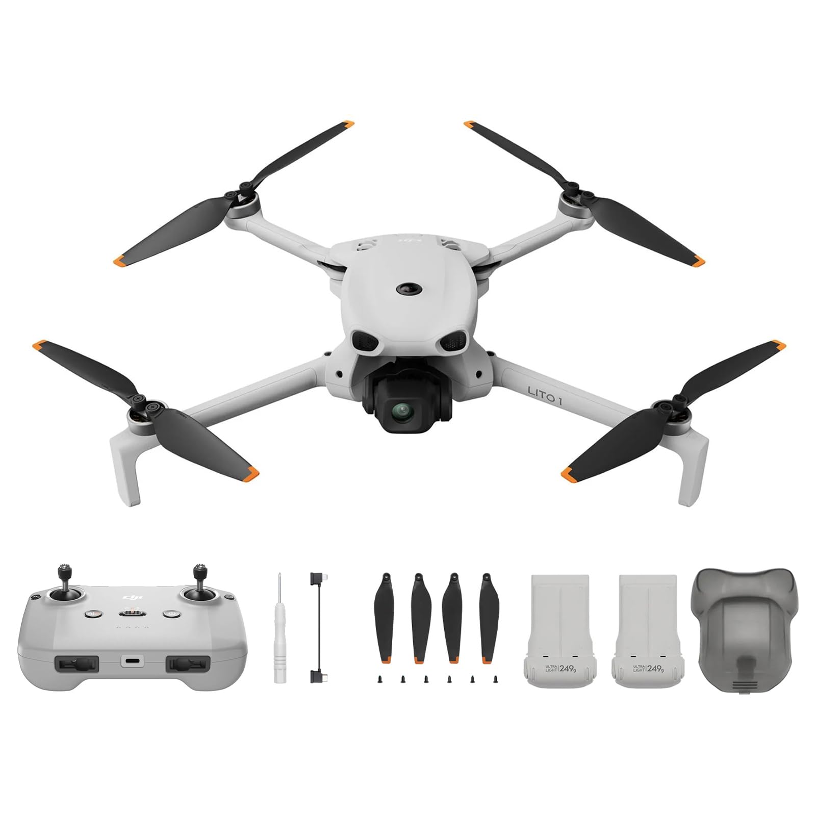 DJI Lito 1 Combo mit 2 Akkus Bundle, Drohne mit 4K Kamera, Hinderniserkennung, ActiveTrack, 4K Video & 8K Foto, Leicht, 15 km Videoübertragung, C0 (Drone Lito 1 Combo)