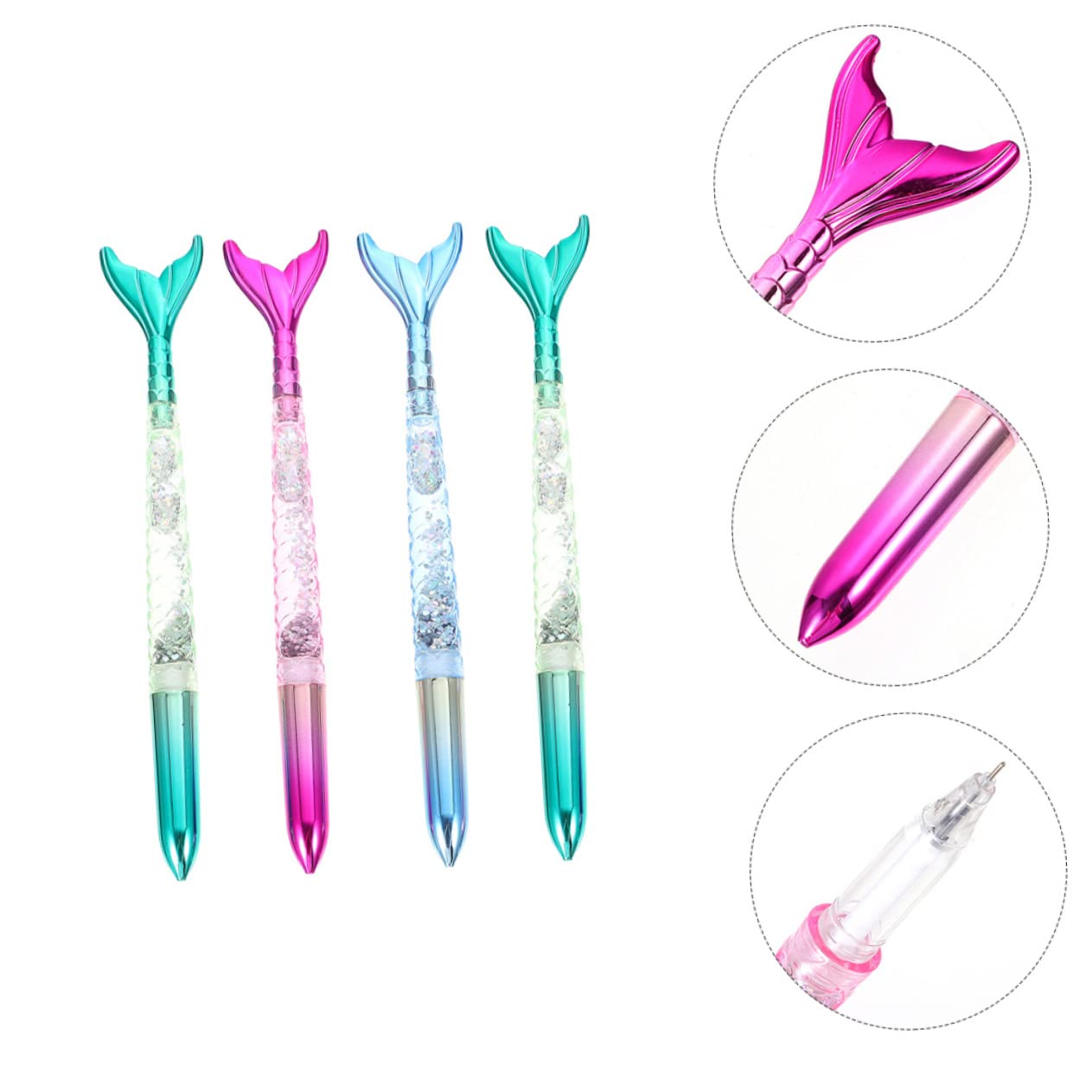 STOBOK 3ensembles Stylo Forme De Sirène Lot De Stylos Créatifs Fournitures Scolaires Amusantes Pour Étudiants Et Écriture