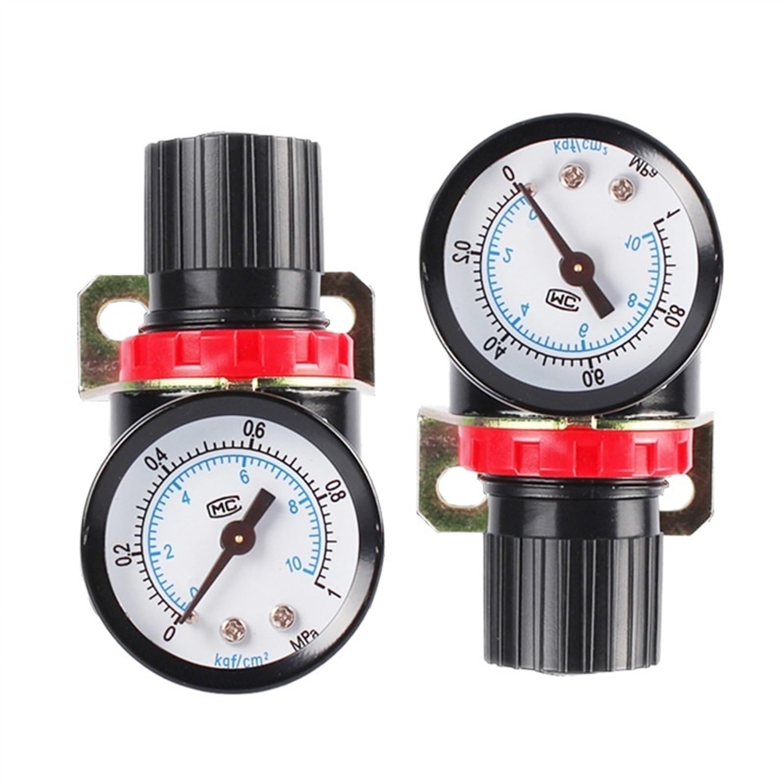 Regolatore di pressione 'aria AR2000 1/4'' Controllo compressori Pompa Regolazione gas Unità di trattamento con manometro regolabile(AR2000PC14MM)