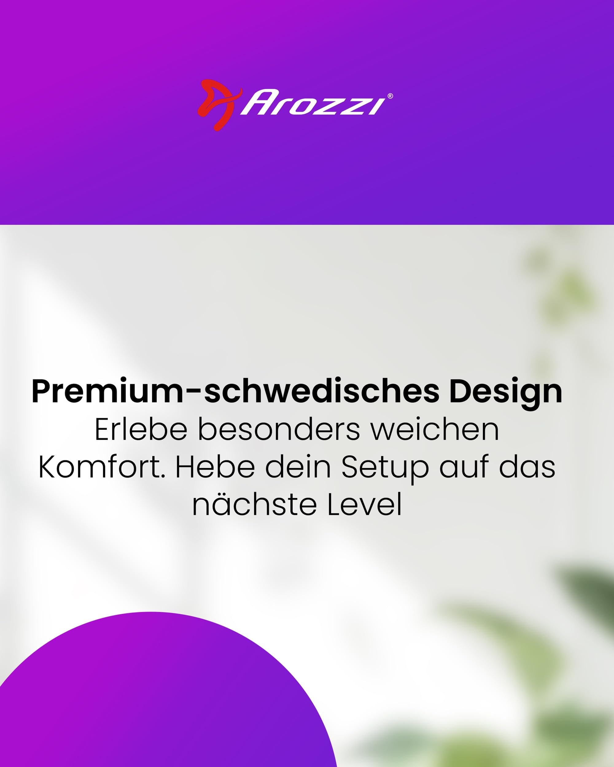 Arozzi Arena Angelo L Gaming Tisch Reines Schwarz