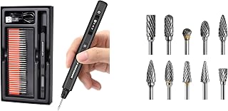 AM ARROWMAX Mini Engraving Pen & AM ARROWMAX 10pcs Tungsten Carbide Burr Set
