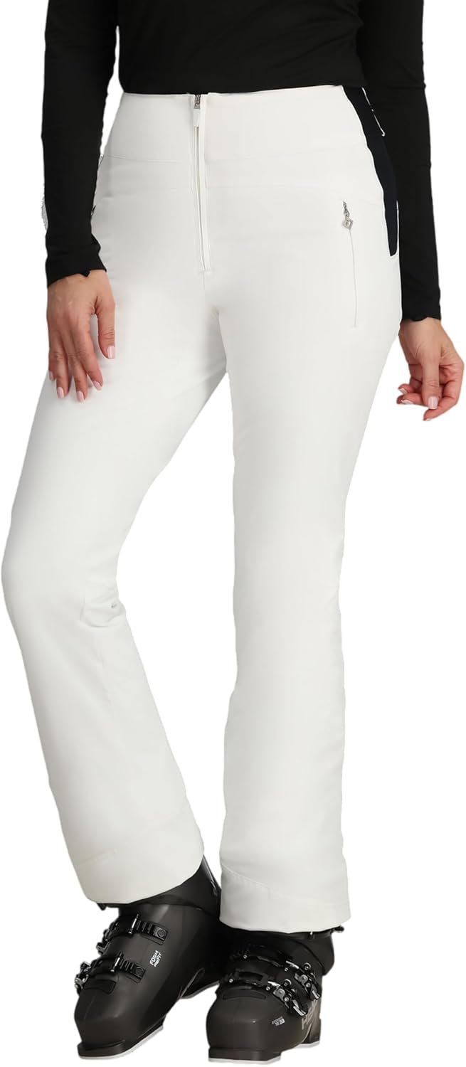 Obermeyer Womens Cloud Nine Ski Pants, Insulated and 20K mm Waterproof Breathable with 4-way Stretch, White, Short, Size 6S