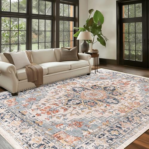 QD-Udreamy Area Rugs for Living Room - 5x7 Machine Washable Rugs