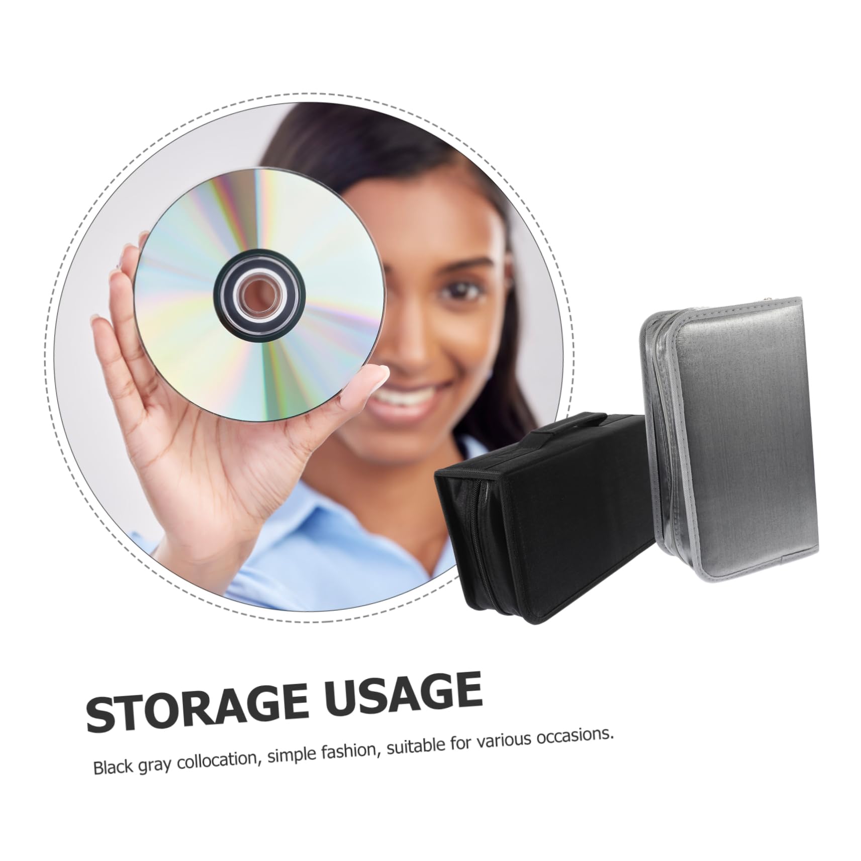 Alipis Borsa Porta CD 128 Pezzi Mercerizzato 2pezzi Custodia Protettiva e Riutilizzabile per Dvd e Dischi
