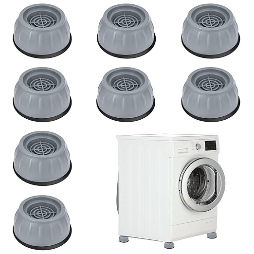 Anti Vibration Pads for Washing Machine, Noise Reducing and Anti Slip Washing Machine Anti Vibration Pads, for All Washing and Dryer Machine - 8 Pcs