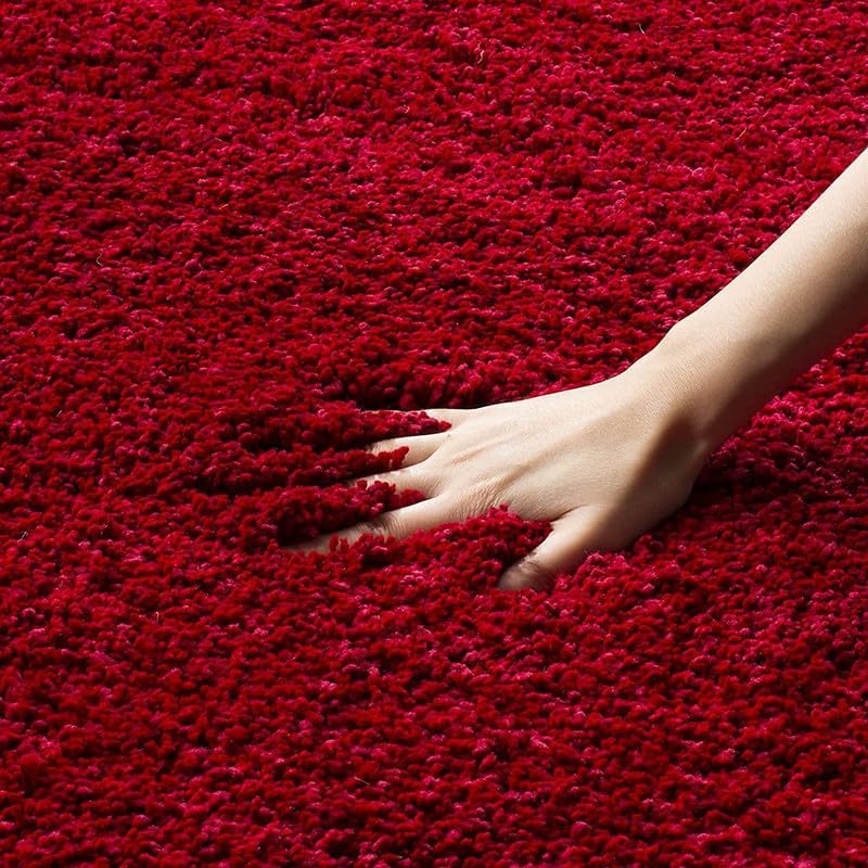 Image of Shaggy Rugs 12 x 18 Feet Soft and Cozy Carpet for Living Room & Hall, Bedroom, and Kids Room Non-Slip, High Pile, Machine Washable, Perfect for Any Room (Reda)