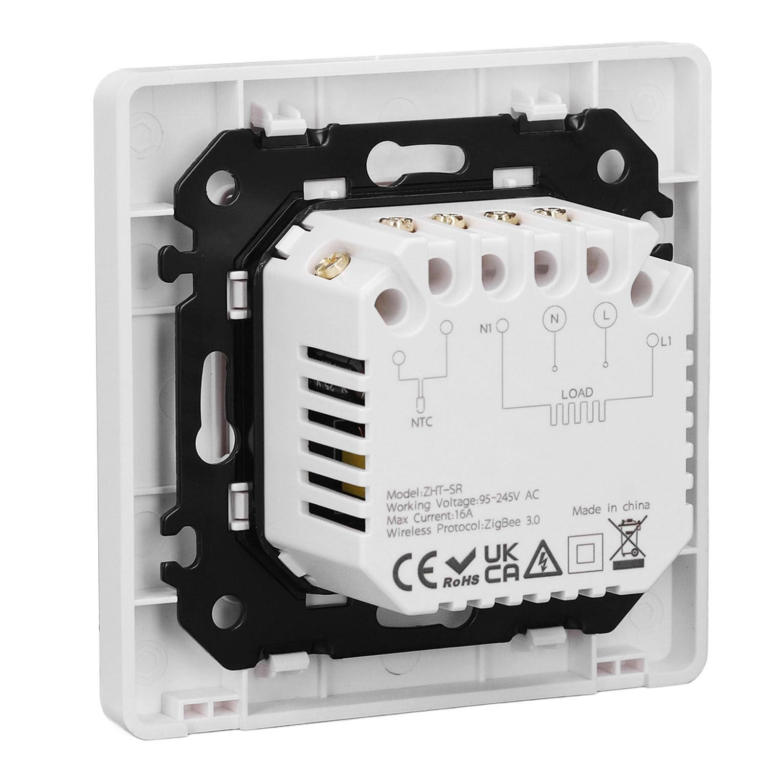 Controlador de Temperatura Inteligente Termostato Ajustable para Calentador de Zócalo Controlador de Temperatura Programable Inteligente 5-35 ℃ Rango de Establecido