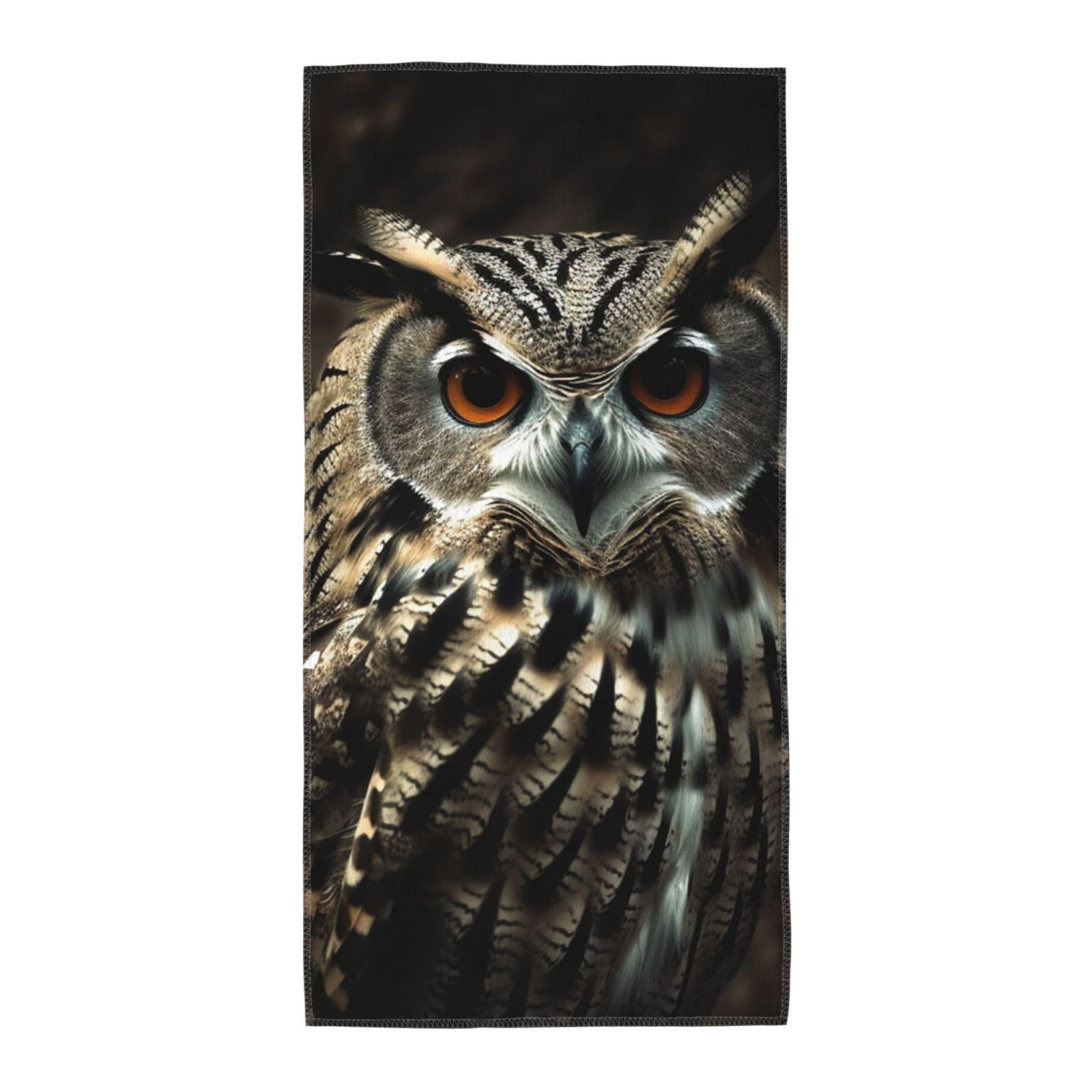 FekiLoot Absorbent Hand Towels 13.8"X27.5" Decorative Bathroom Towel Soft Microfiber Face Towel an Owl Dish Kitchen Towels for Bathroom Kitchen Hotel Spa Bath Towels