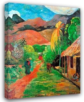Gauguin, Paul 18x24 Gallery Wrapped Stretched Canvas Art Titled Chemin A Papeete