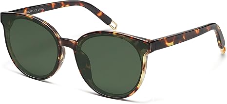 SOJOS Fashion Round Sunglasses for Women Men Oversized Vintage Shades SJ2057