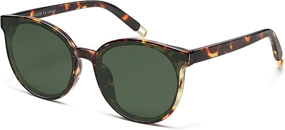 SOJOS Fashion Round Sunglasses for Women Men Oversized Vintage Shades SJ2057