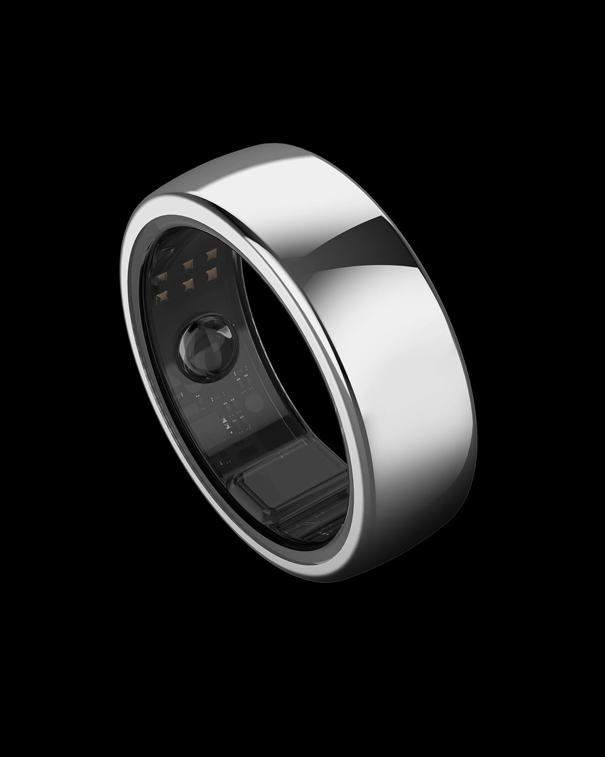 aaboRing, Health & Fitness Tracker Smart Ring, Advance Sleep Monitoring, Stress & Activity Tracking, Titanium, IP68 Waterproof (US Size No 13, Wireless, Stellar Silver)