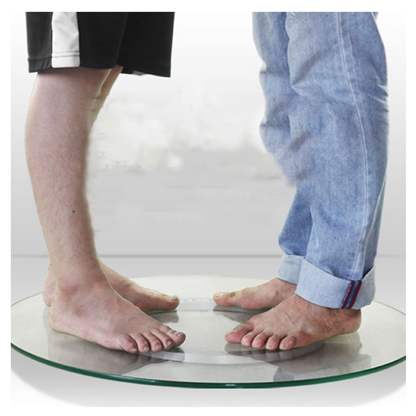 Cuscinetto girevole in lega di alluminio, rotante, for supporto tavolo da pranzo da cucina, base girevole a 360°, cuscinetto a sfere circolare in metallo(32 inches (800mm))