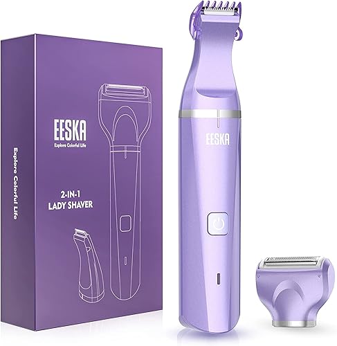 Recortadora de bikini para mujer, afeitadora eléctrica para zona de bikini, pelo púbico, piernas y axilas para afeitarse de cierre rápido