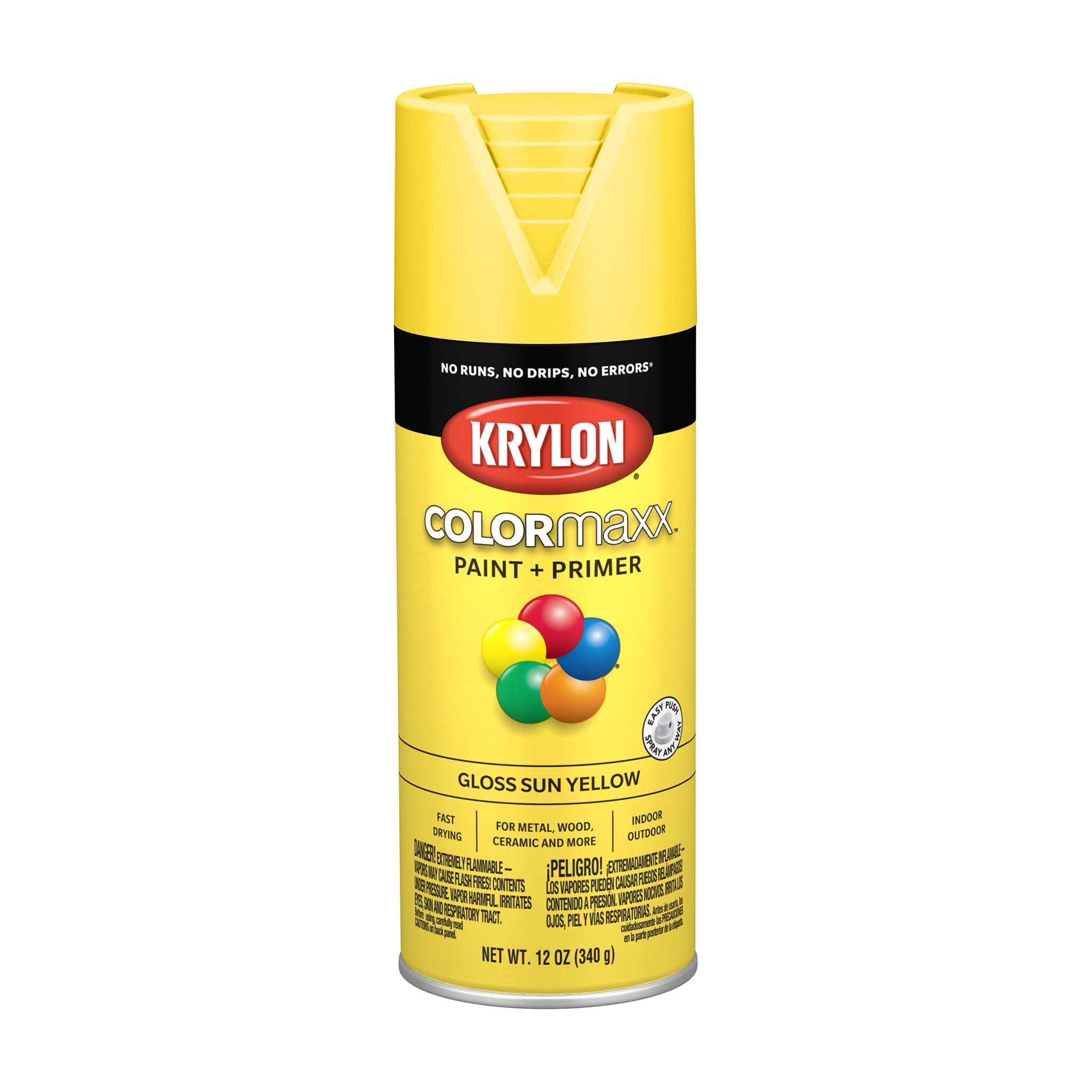 Krylon K05541007 COLORmaxx Spray Paint and Primer for Indoor