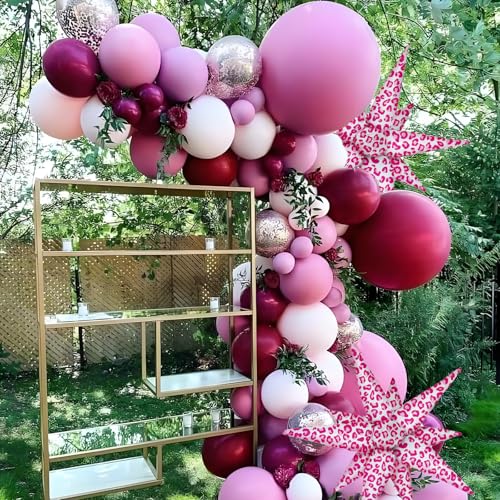 Image of 4psc Pink Leopard Balloons Cheetah Balloons Explosion Star for Preppy Birthday Party Decorations SPA Party Decor Pink Leopard Party Decorations Bachelorette Party for Girls Women Y2K Party Supplies