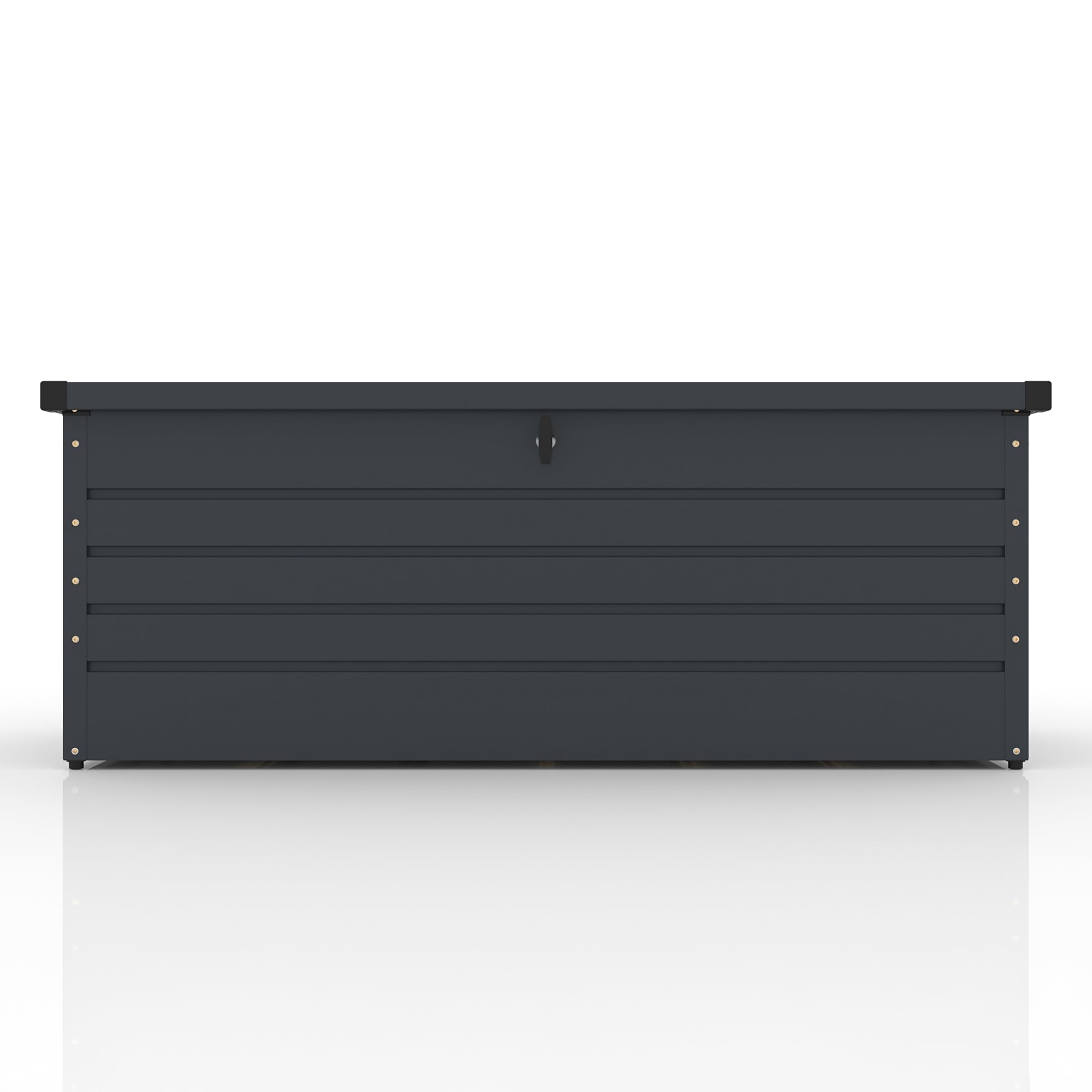 Koll Living Gartenbox 'Torix' | 300/600 Liter | pulverbeschichtetes Metall, Anthrazit | mit Gasdruckfeder | UV- und witterungsbeständig (600 Liter)