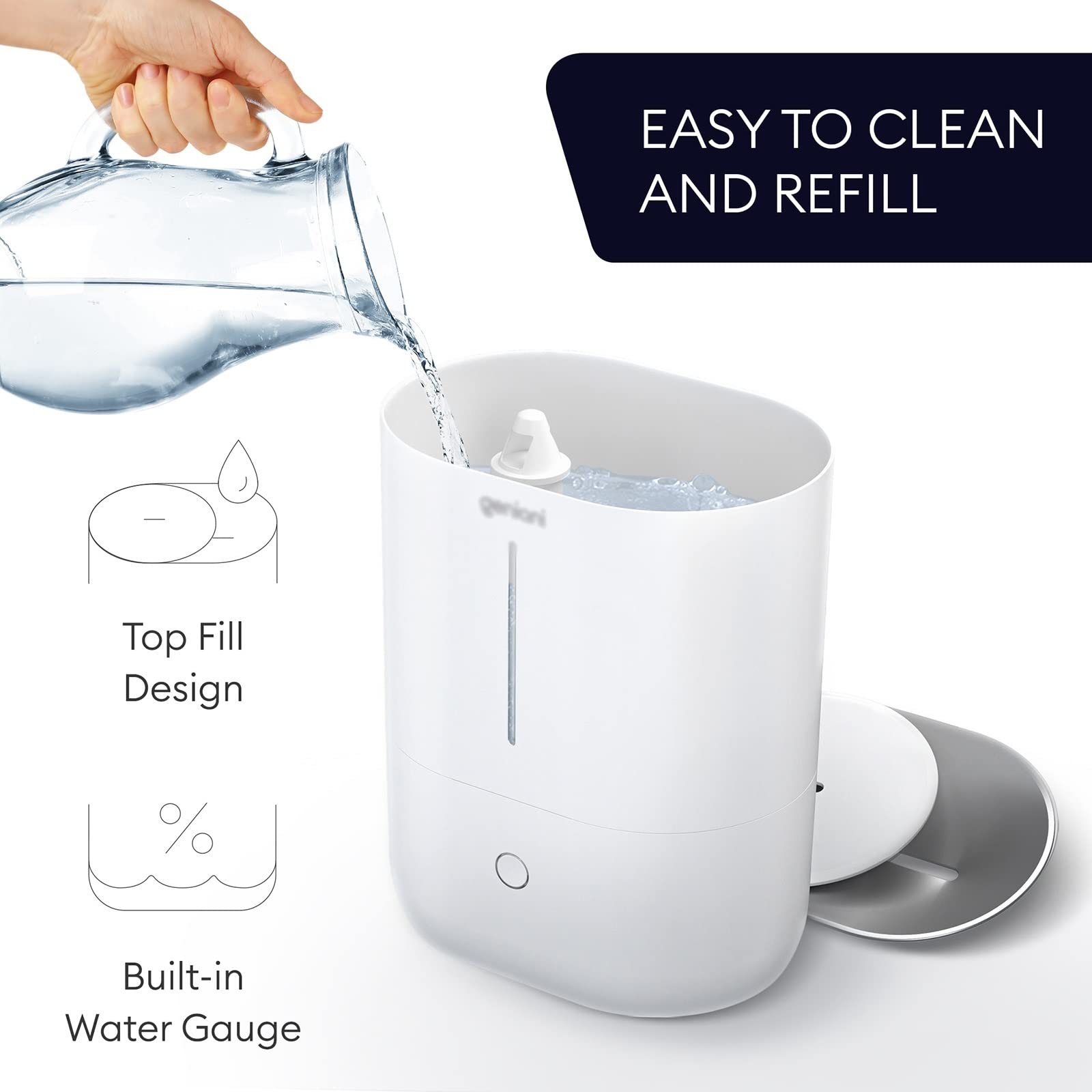 Nawilżacz 4L Top Fill duży nawilżacz dyfuzor olejków eterycznych do domu inteligentny ultradźwiękowy powietrza dużej sypialni(250ml)