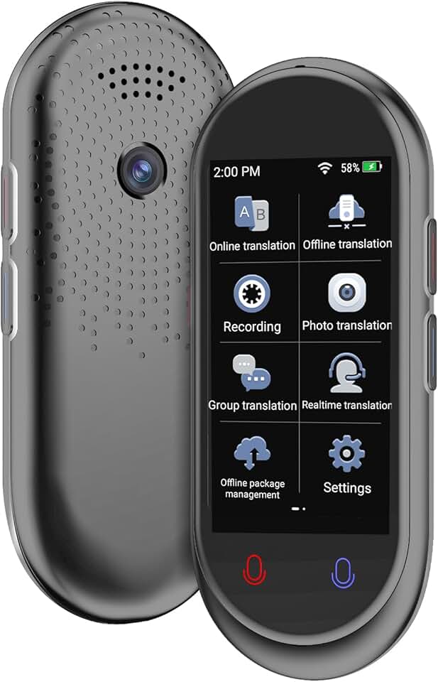 Dispositivo tradutor de idiomas, Tradutor VORMOR ChatGpt AI, voz em tempo real bidirecional, tradução em espanhol, inglês, suporta 138 idiomas, offline, gravação e tradução de fotos para aprendizagem