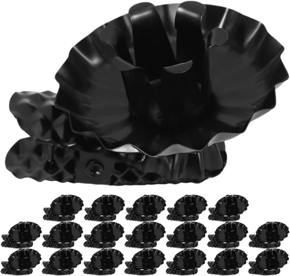 Ciieeo 20pcs Christmas Tree Candle Holder Clip on Candle Holders Window Candle Holder Clamps Traditional Vintage Candle Holders with Clip for Christmas Tree Xmas Holiday Decor Black