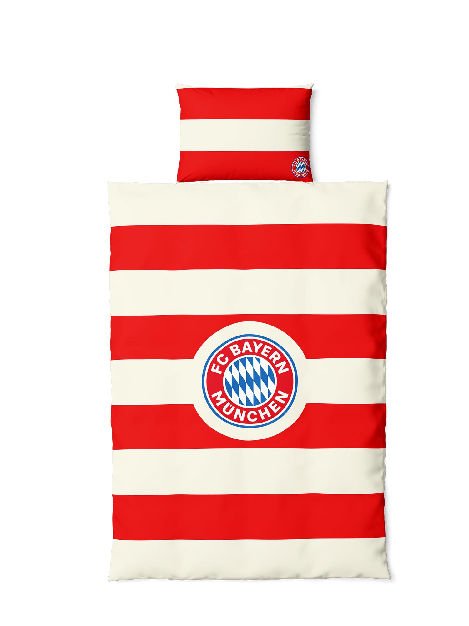 FC Bayern München Bettwäsche | Wendebettwäsche Rot-Weiß 135 x 100 cm