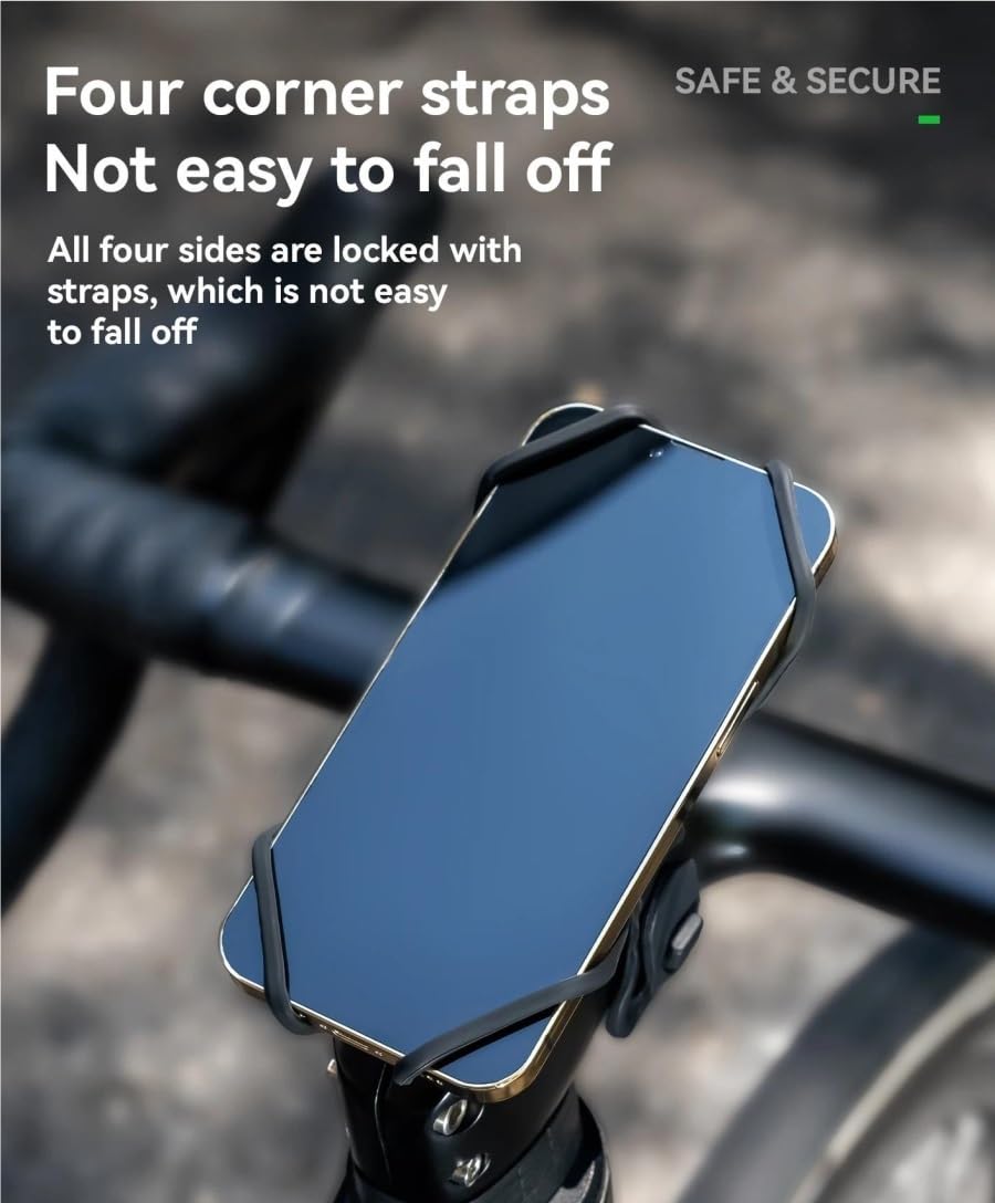 Supporto Telefono Bici Universale in Silicone Ammortizzante Per Smartphone 4–7 Pollici Accessori Ciclismo
