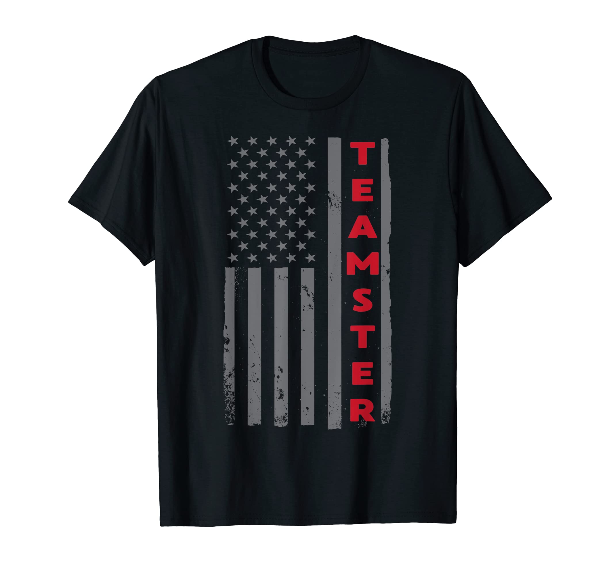 USA Truck Driver Union Worker Labor DayTeamster American Flag Patriotic Truck Driver US Trucking T-ShirtOEKO-TEX STANDARD 100