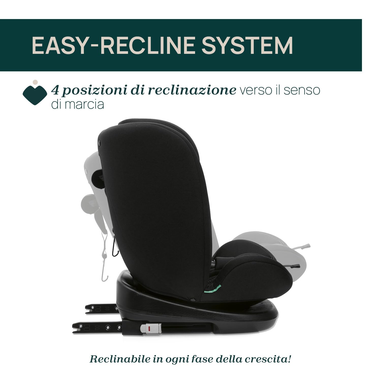 Chicco Seggiolino Auto Mokita I-Size, con Sistema Isofix, per Bambini di Altezza Compresa Tra 76 e 150 cm, Utilizzabile a Partire dai 15 Mesi, Riduttore incluso