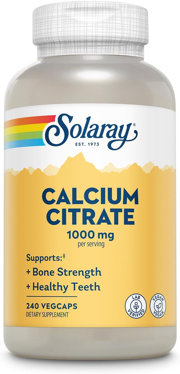 SOLARAY Calcium Citrate -1000mg, 240 Capsules