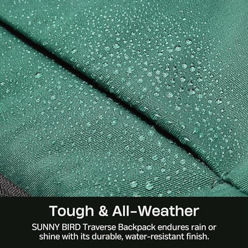 SUNNY BIRD Laptop Backpack, 15.6 Inch Laptop Work Bag, Wide Open Casual Daypack for Women, Men and Adult (Greenboho)4