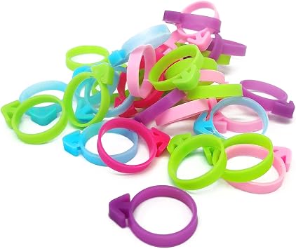 30 Pcs Pastry Bag Ties, Silicone Icing Bag Ties, Reusable Piping Bag Ties Decoration Bag Cake and Pastry Supplies Clips, Includes 5 Color. Suitable for Cupcakes Cookies and Pastry Seal 5 Color