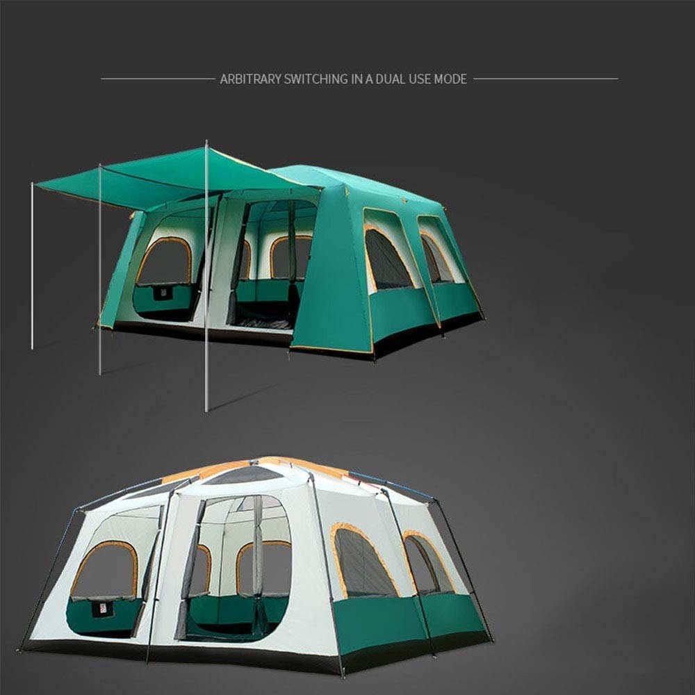 16 personen zelt SMSOM Campingzelte, Person Fast Richten Sie Campingzelt, wasserdichtes mit Top-Regen, Instant Kabine Zelt, fortschrittliches Entlüftungsdesign Sport & Freizeit Stil:Außenzelt für Cyclingtent Green décoratif Startseite - Camping am
