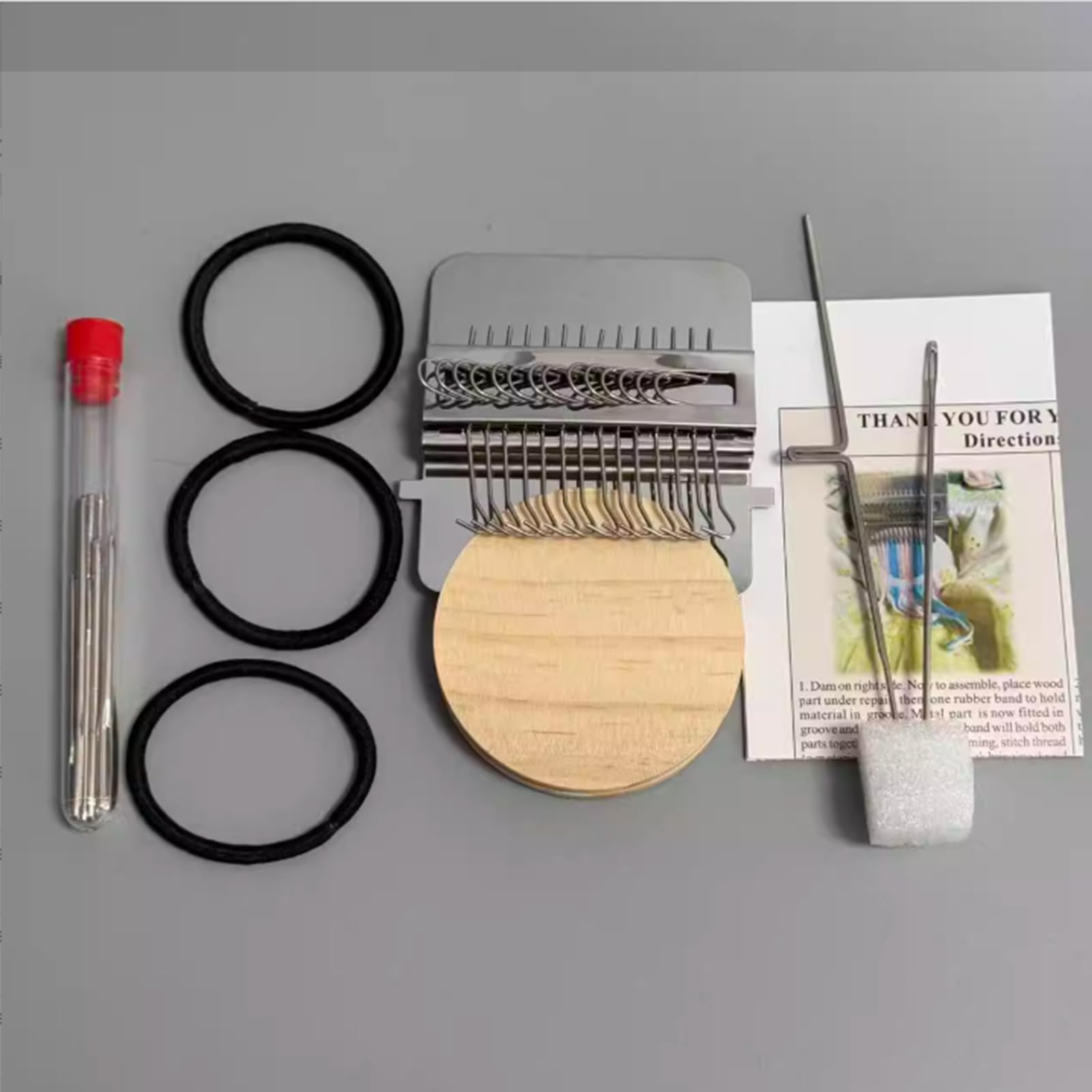Kit de parches de punto PatchMaker 2.0, telar de zurcir portátil para principiantes, herramienta de tejido de patchworks para reparación de costura rápida en calcetines, ropa y jeans, ganchos 10/21/28
