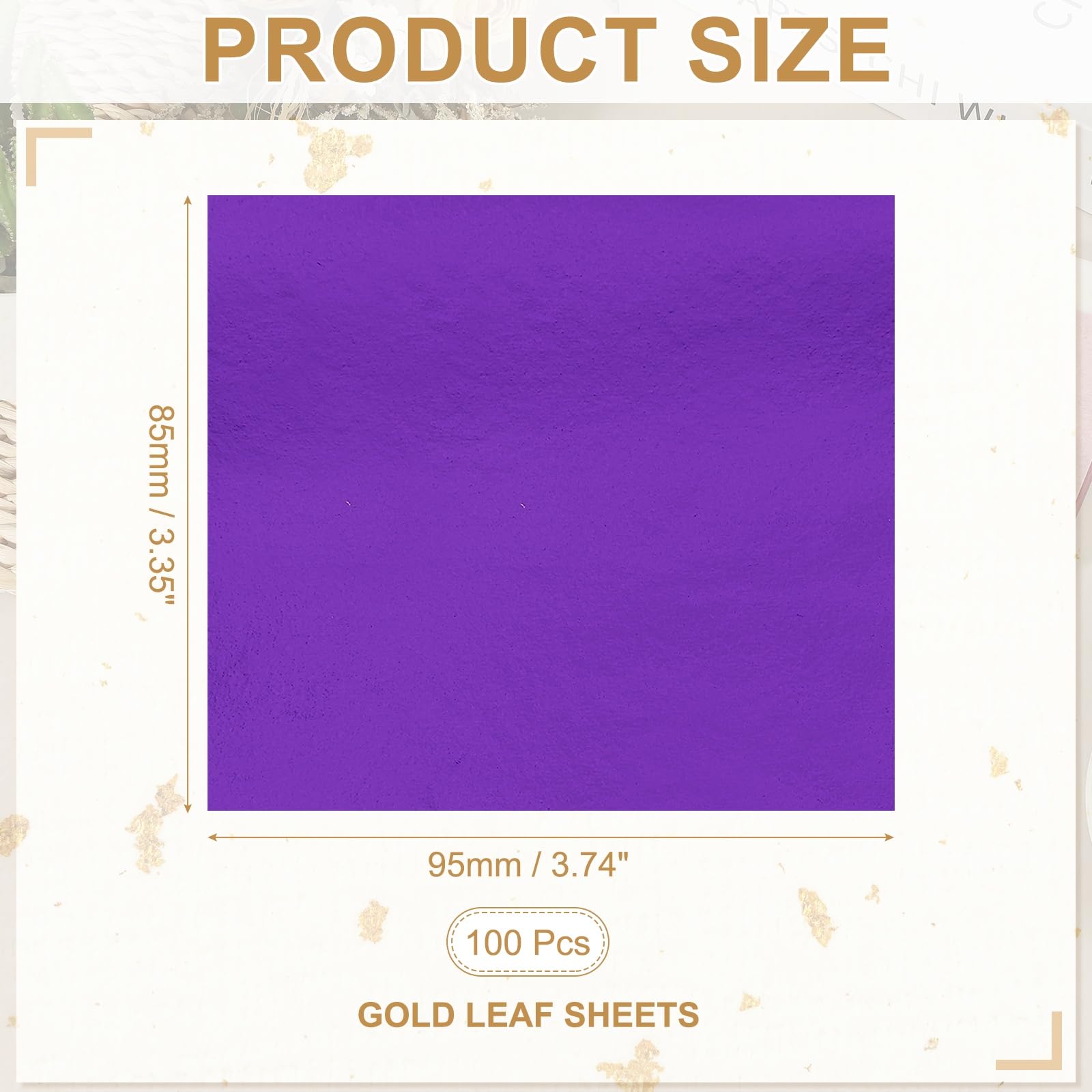 PATIKIL Gold Leaf Sheets for Art 8.5x9.5cm - Image 2