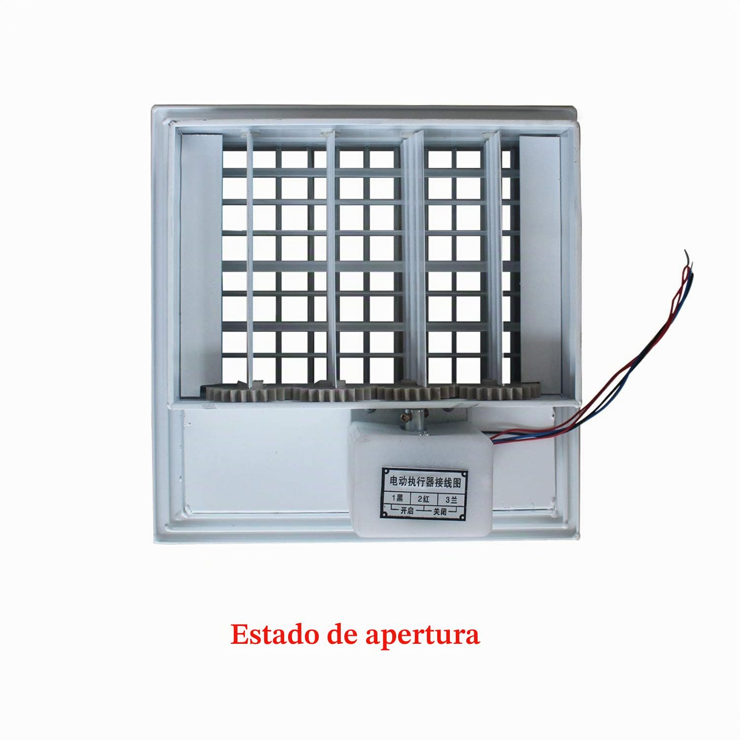 Rejilla ventilacion electrica aire acondicionado valvula conducto aire compuerta motorizada 220v (250x250mm)