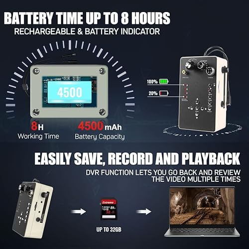 Sewer Camera, Pipe Inspection Camera With Distance Counter Plumbing Snake Camera Dvr Recorder Waterproof Ip68, Anysun 100Ft/30M Industrial Pipeline Drain Endoscope With 7" Lcd Color Monitor #TOP5