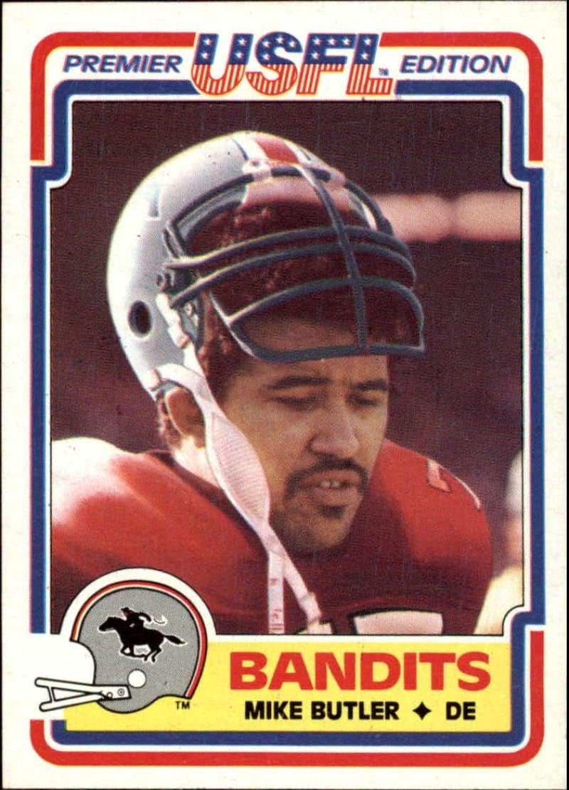1984 Topps USFL Football #120 Mike Butler Tampa Bay Bandits Official Trading Card (SCAN SHOWS FRONT AND BACK OF ACTUAL CARD YOU WILL RECEIVE) 5 61aNYERdREL. AC SL1111