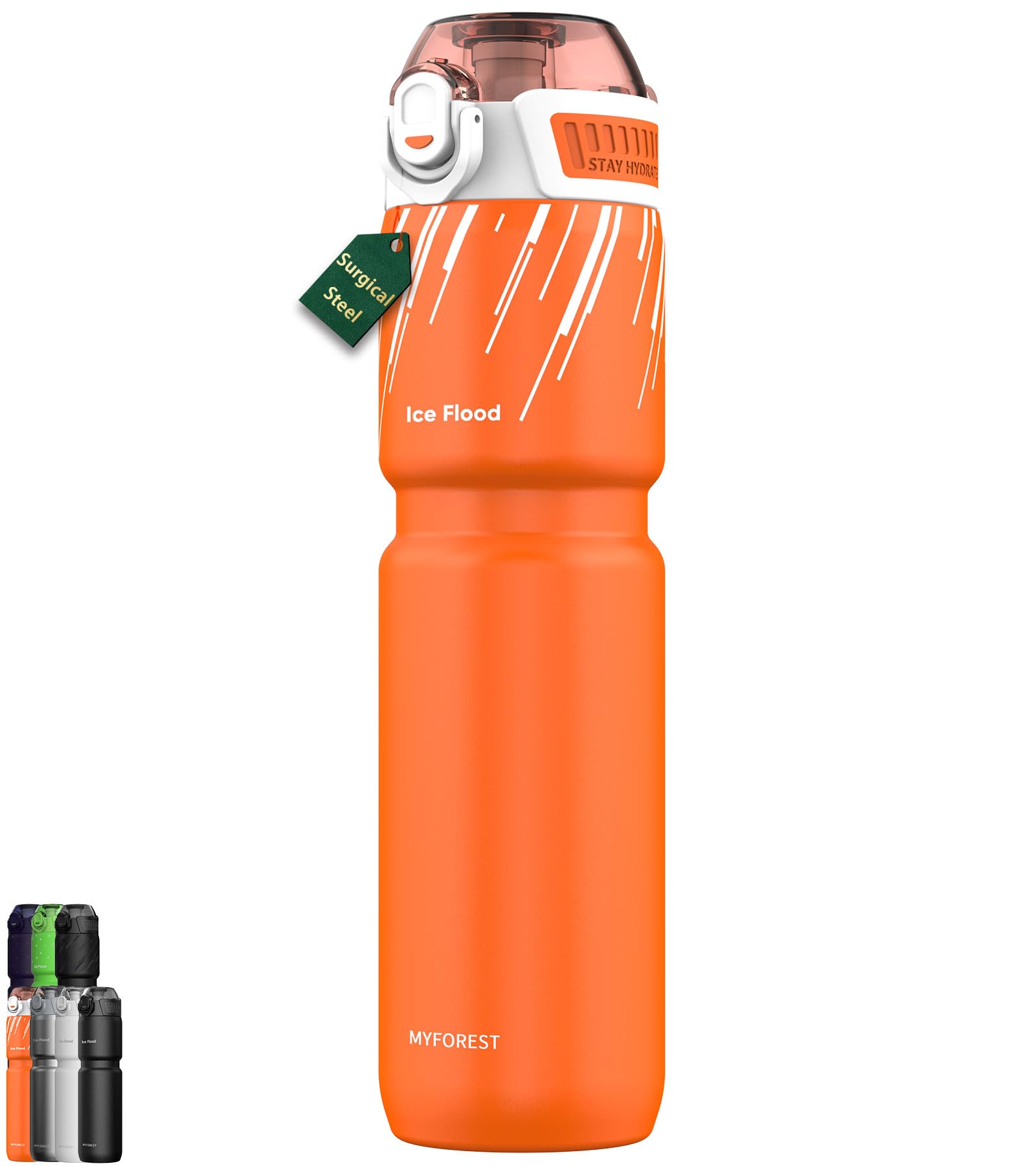 Amazon.com: MYFOREST 24oz/700ml Insulated Bike Water Bottle, Odor